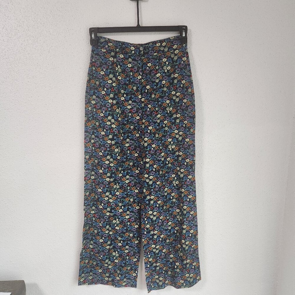 H&M Women's Floral Wide Leg Dress Pants Size 6